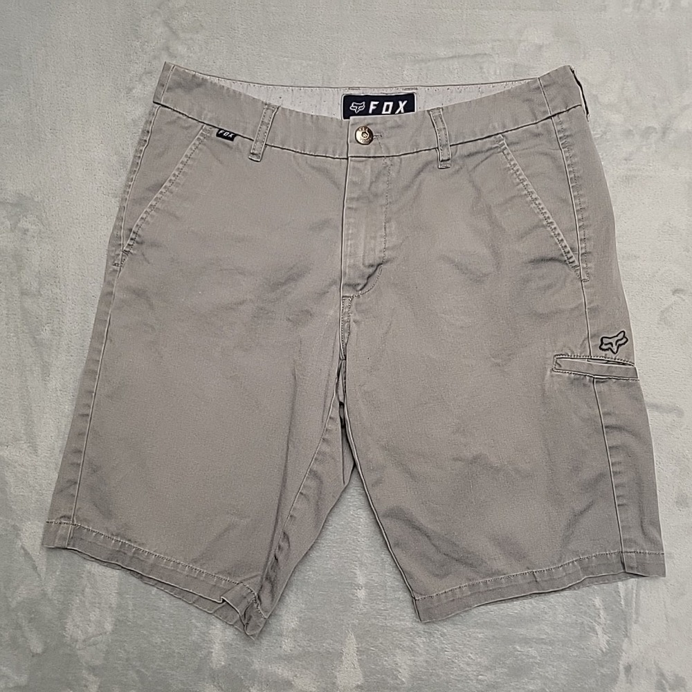 Fox Racing Shorts Mens 31 Gray Slant Pocket Utility Hiking Outdoor Motocross